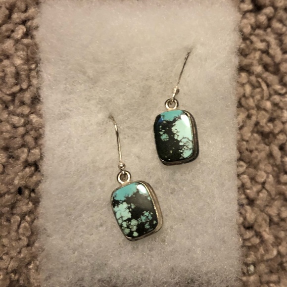 Lucky Brand Jewelry - Genuine Turquoise Sterling Gemstone Earrings
